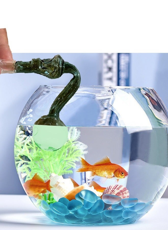 قطعتان من أنبوب التدفق الداخلي الزجاجي الصغير 14 مم، أنبوب تدفق مضخة ماء لفلتر حوض السمك، أنابيب، جهاز تجميع سطح الماء، ملحقات أحواض السمك المزروعة وتنسيق الأحواض المائية، لحوض السمك - Image 2